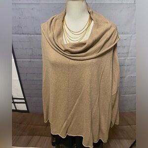 Joseph A Neutral Lightweight Cowl Neck Sweater